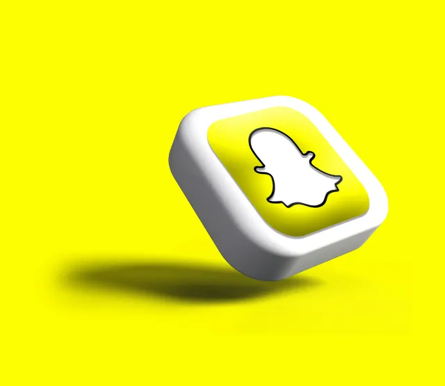 Snapchat Logo auf gelbem Hintergrund 