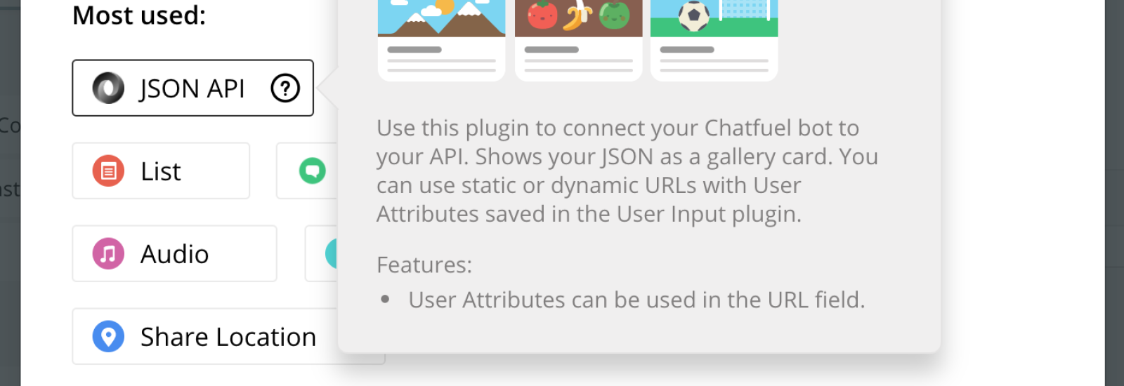 Chatfuel JSON API Plugin