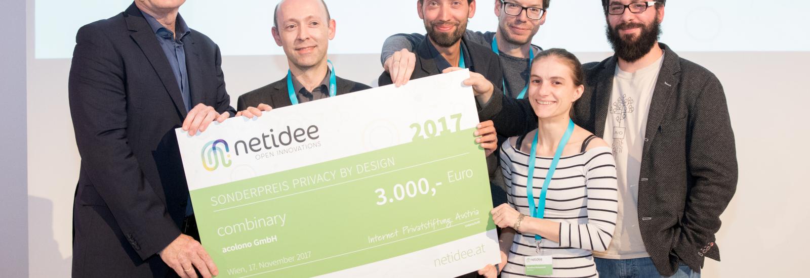 Combinary by acolono GmbH won the special prize in the category: Privacy by Design