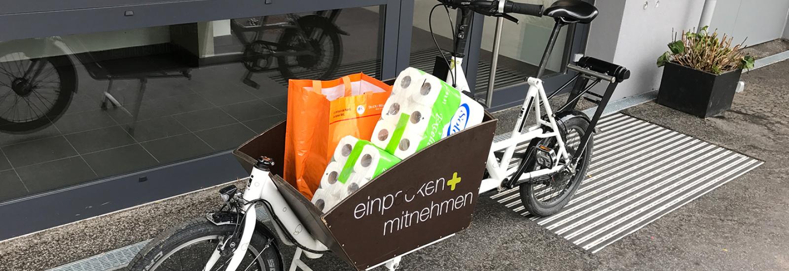 Lastenrad in der Seestadt