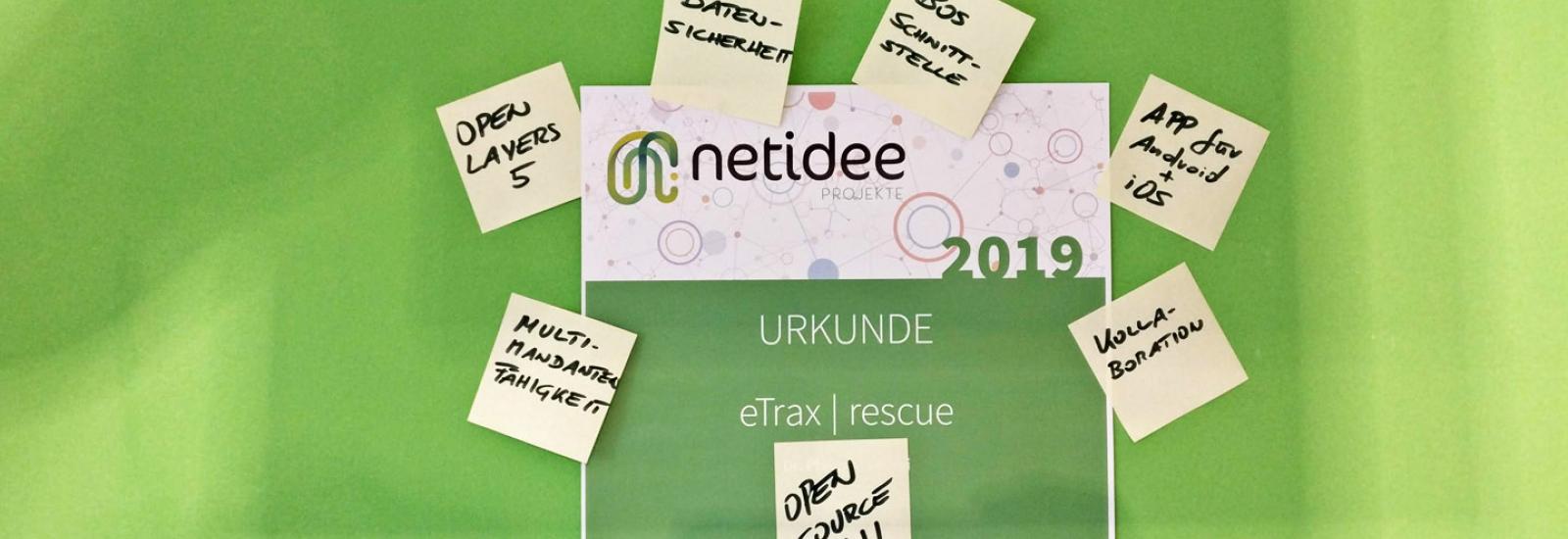 Ideen zum Projekt inklusive Urkunde der Veranstaltung