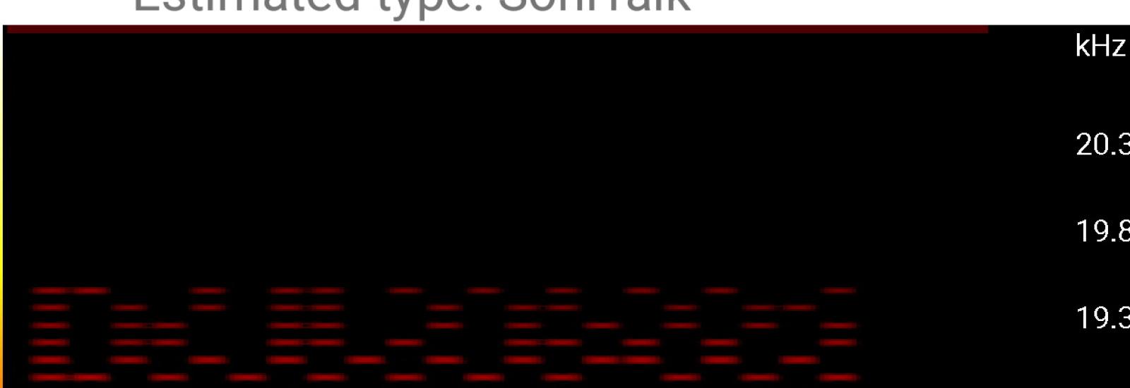 SoniControl spectrogram on ultrasonic signal detection