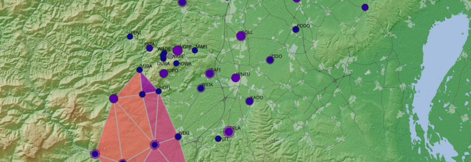 MSS Visualisierung mit einem detektierten seismischen Ereignis.