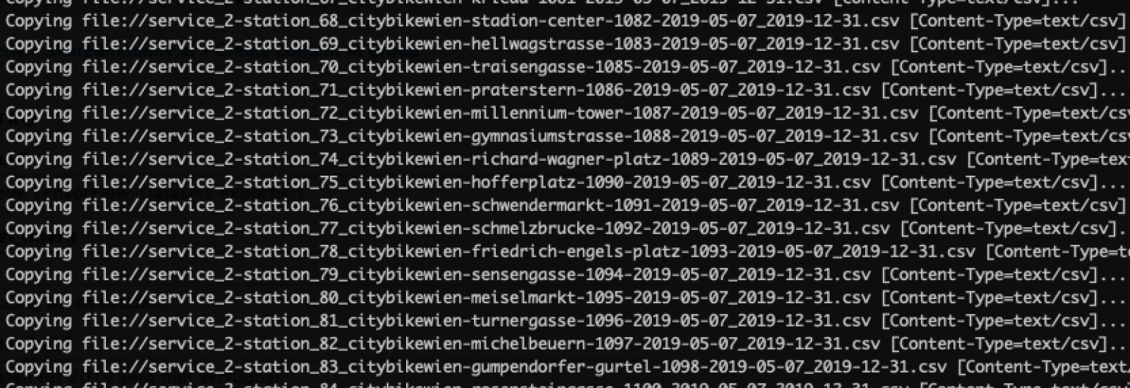 Screenshot der Dateiliste