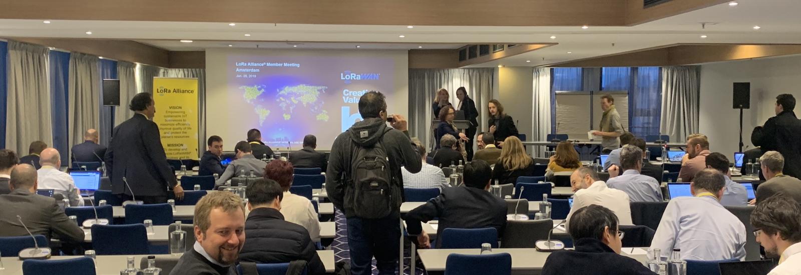 Konferenzraum vor dem Start des LoRa Alliance Members Meeting