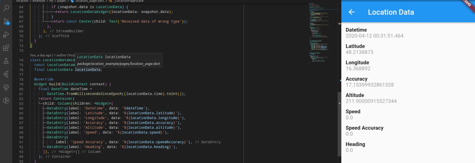Codesample der APP