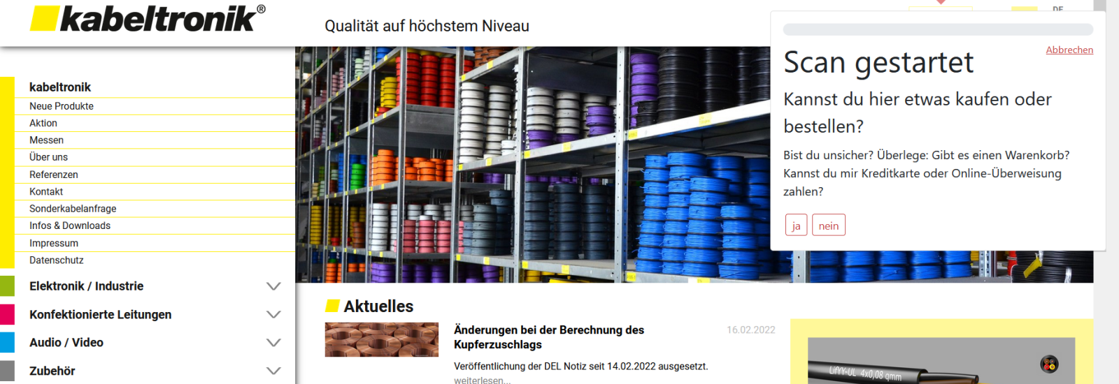 Fake-Shop Explorer allows user to engage by answering simple questions about online-shops they visit