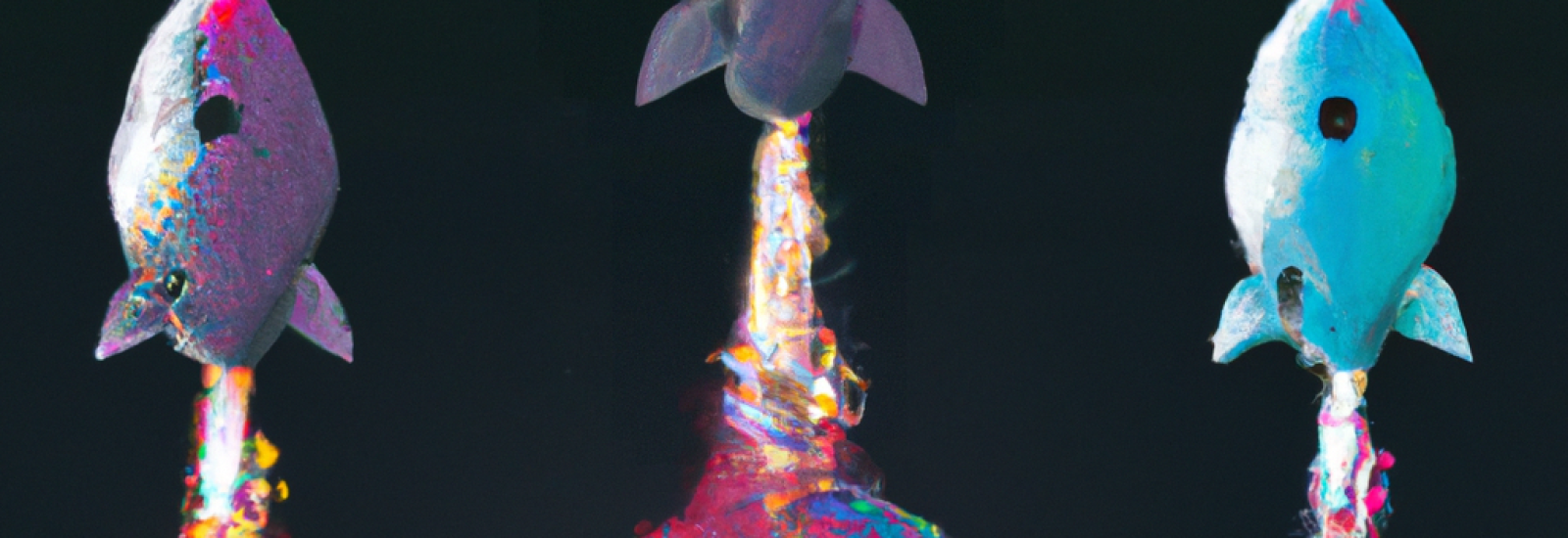 multiple different rockets racing each other in space, generated with DALL-E