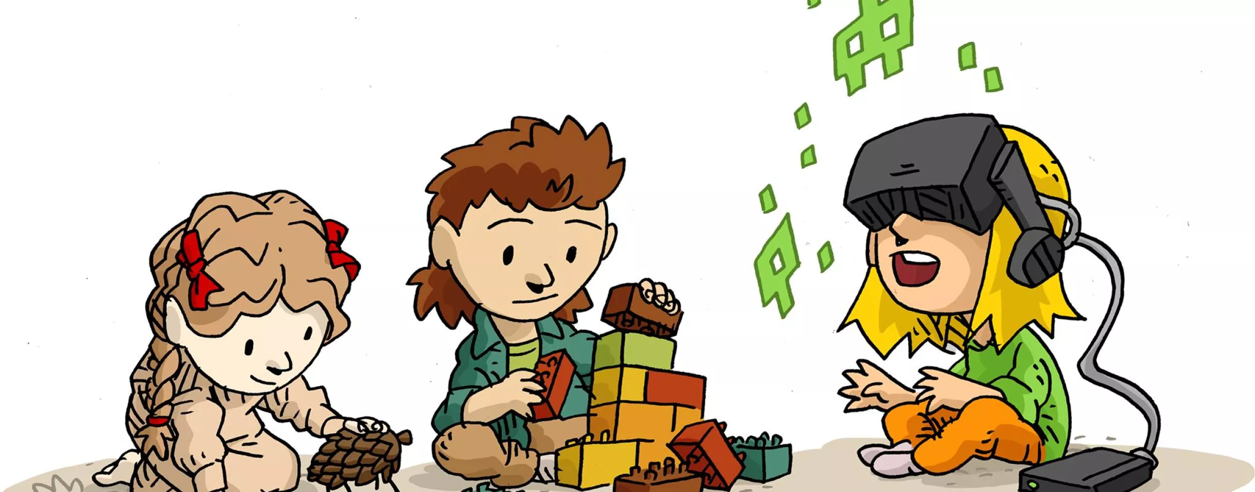 Comic zu spielenden Kindern, Bildrechte: CC BY 4.0 Finnish National Audiovisual Institute