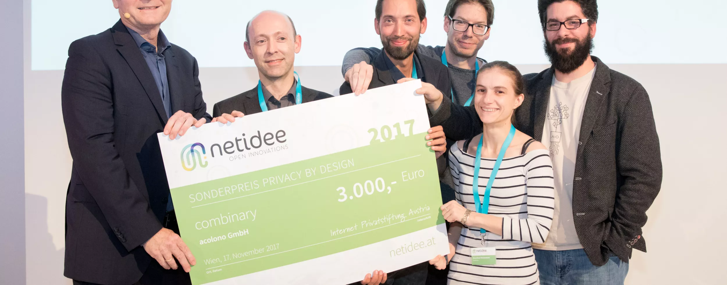 Combinary by acolono GmbH won the special prize in the category: Privacy by Design