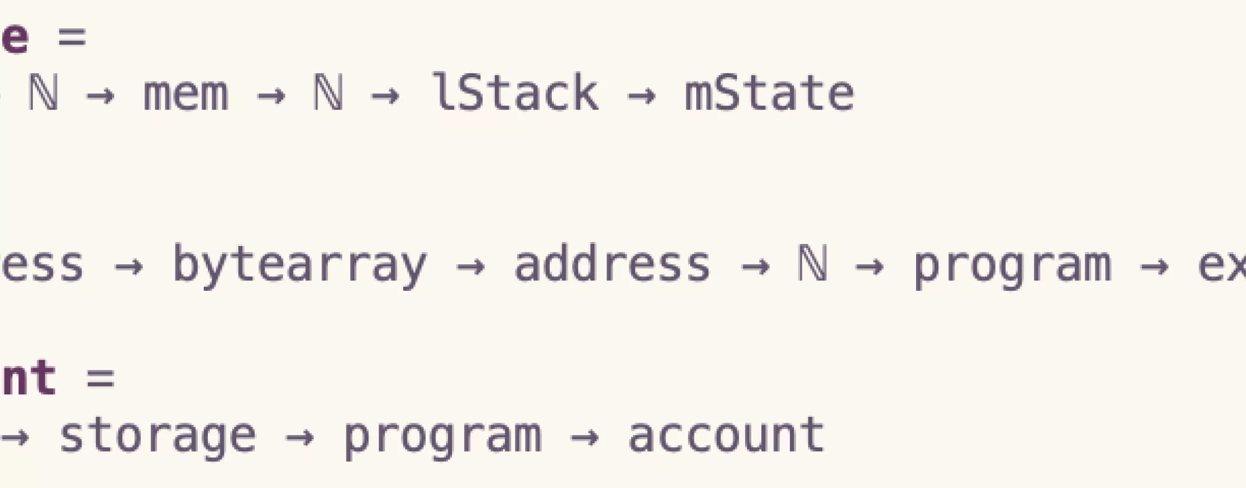 Ausschnitt aus der FStar Implementierung unserer Semantik
