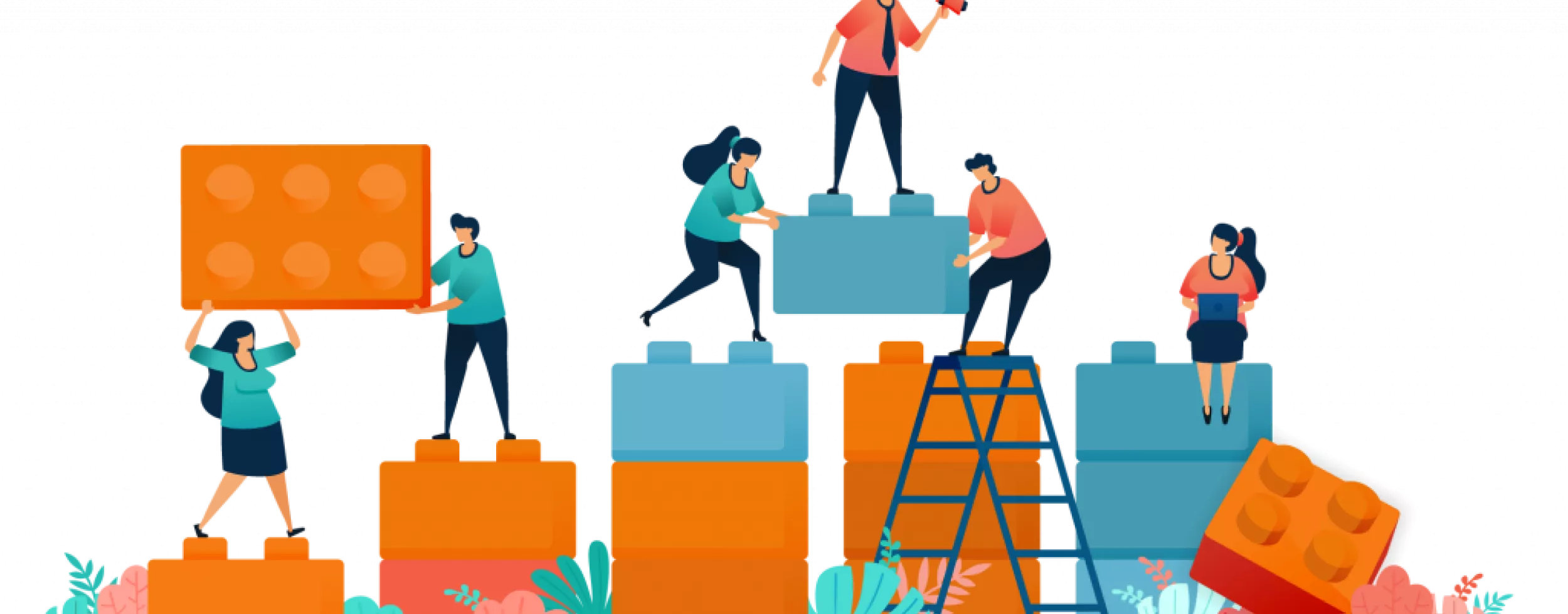 Menschen bauen mt Lego