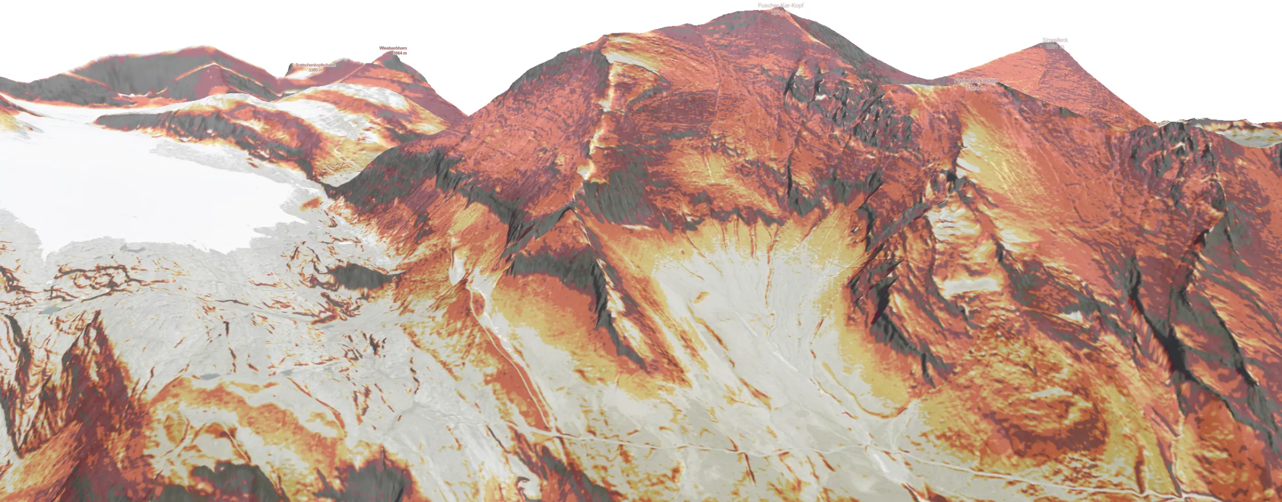 WebGL Overlay Lawinenrisiko