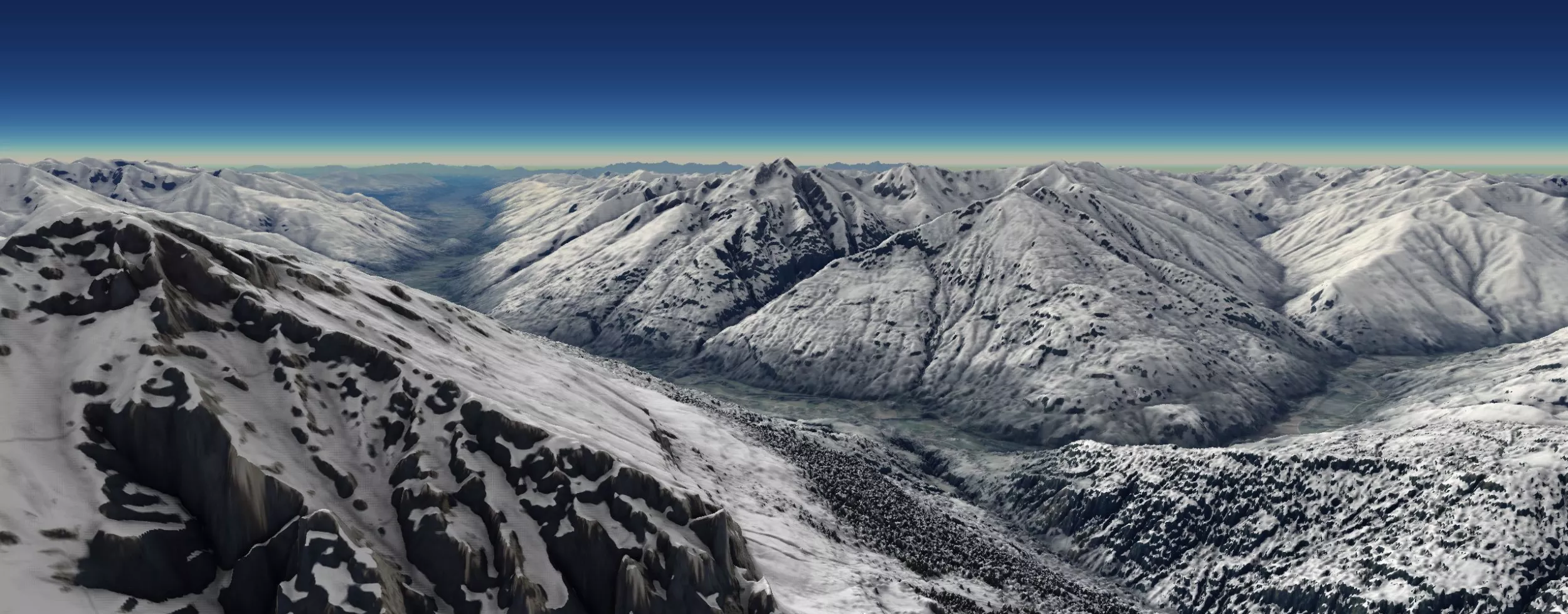 Landscape with Artitifical snow cover