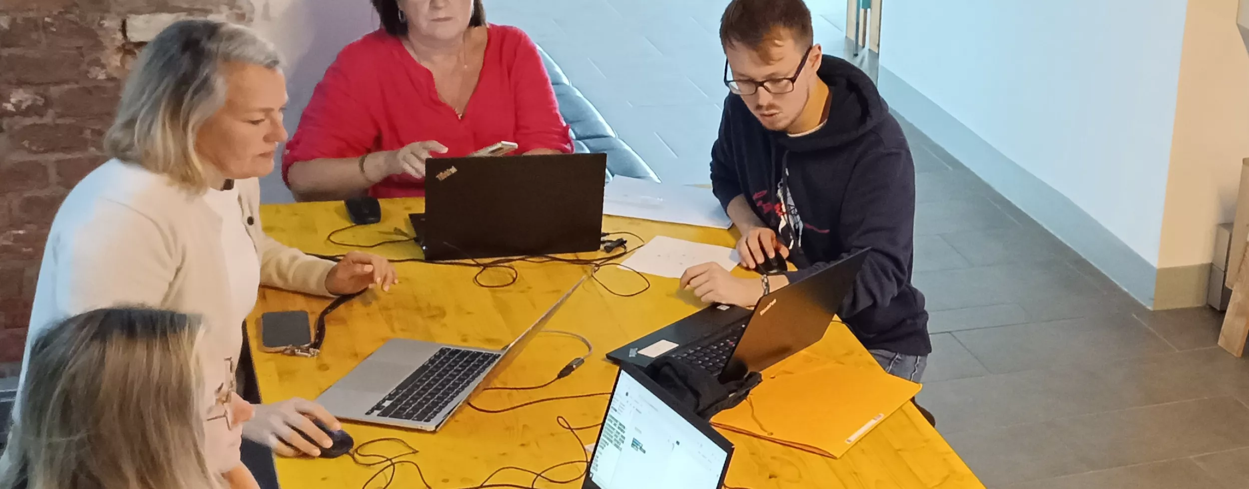 LehrerInnen bei einem Turtlestitch workshop mit TurtlestitchRise