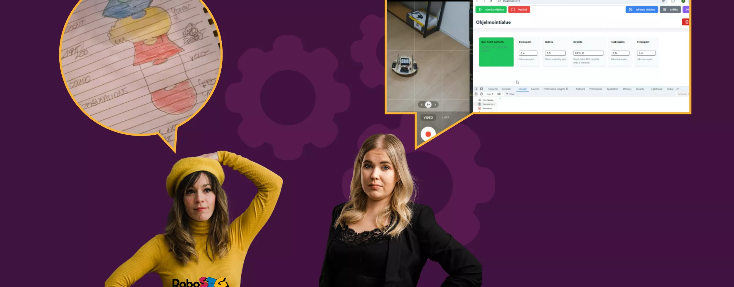 Sonja & Anniina am Ideen entwickeln