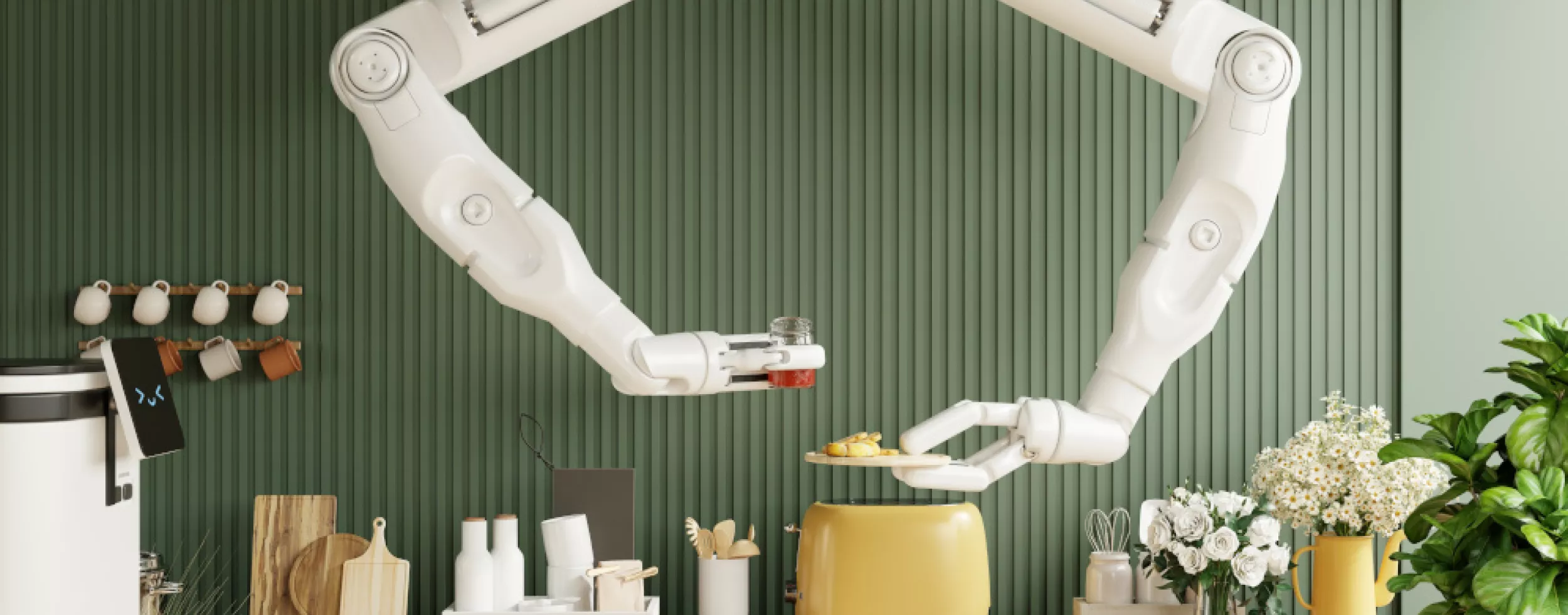 roboter, kitchen, service,