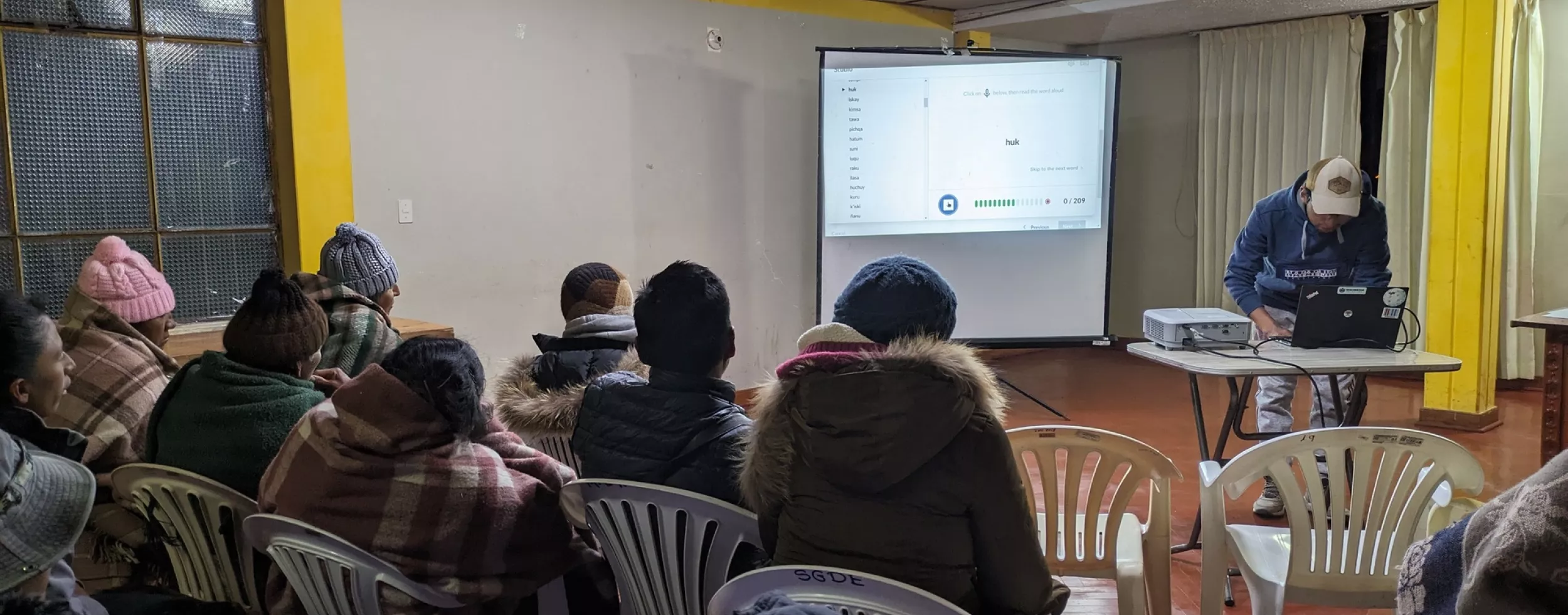 Speech data collection event in Puno, Peru