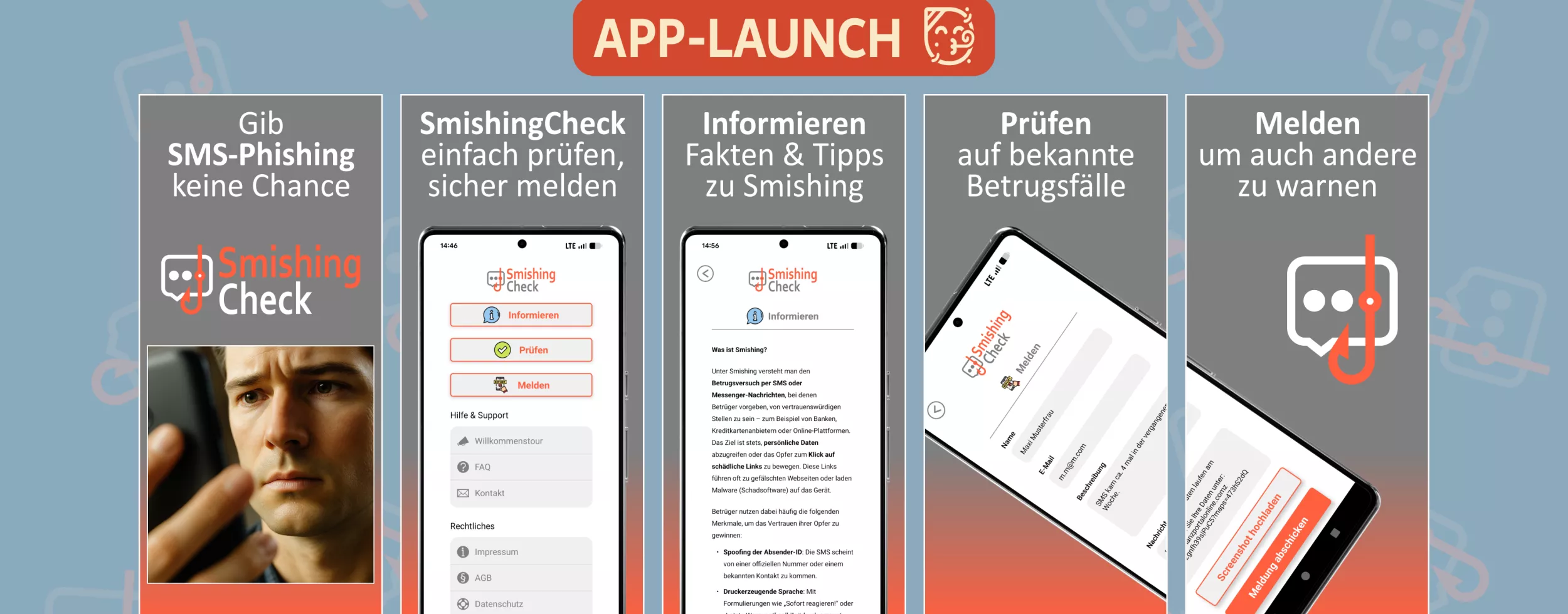Store-Bilder der SmishingCheck-App