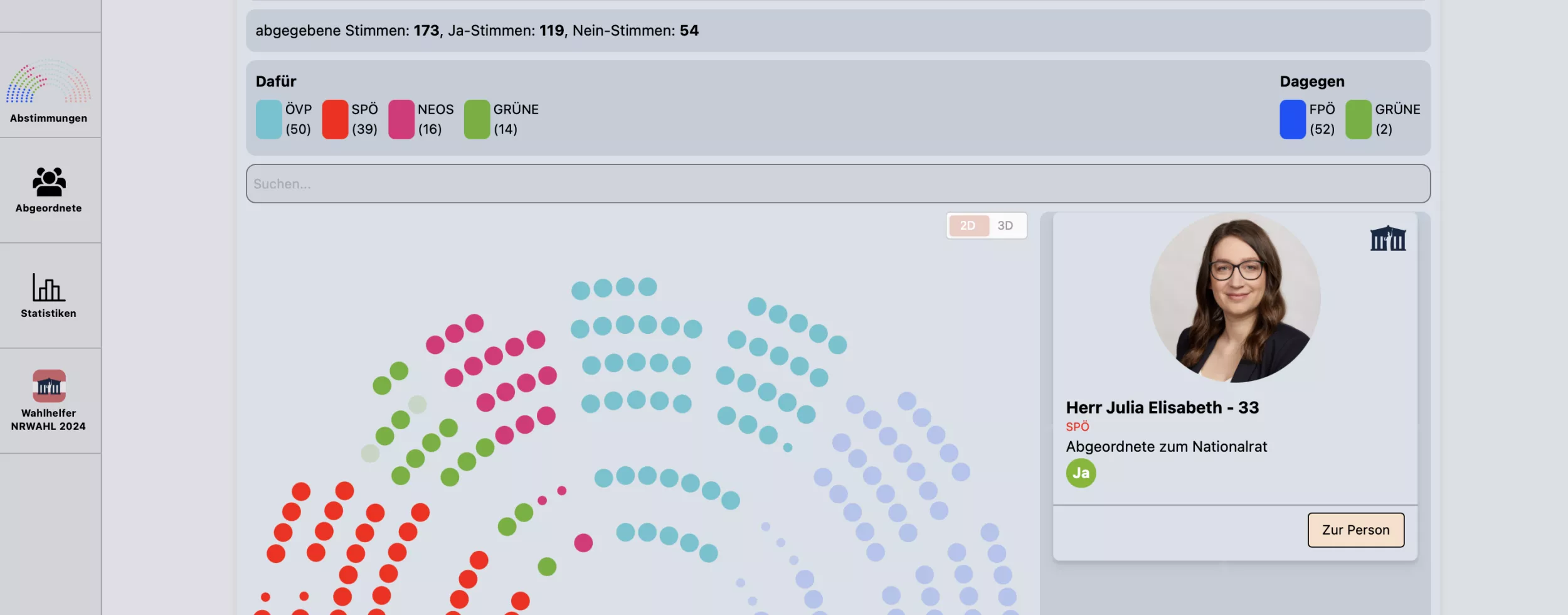 Namentliche Abstimmung auf somes
